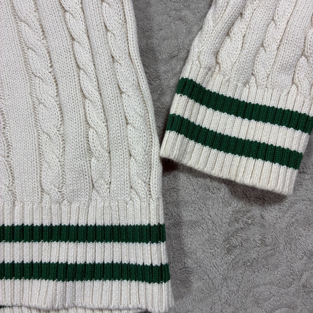Prince Pickleball Retro Cricket Cable Knit Sweater Size XXL Preppy Tennis - Picture 6 of 11